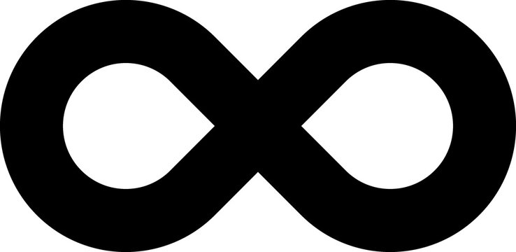 Infinity symbol icon. Limitless, endless, loop sign