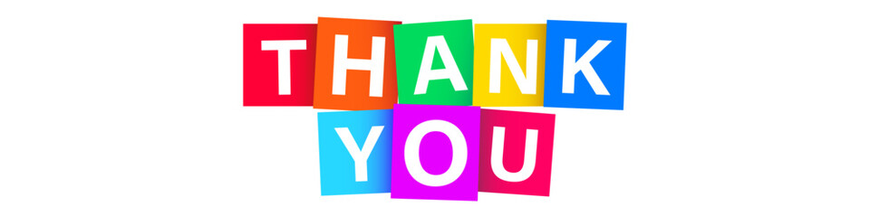 Thank you signature. Flat style.