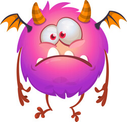Cartoon funny monster illustration. Vector icon. Halloween design