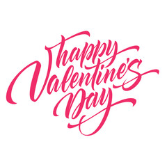 Happy Valentine Day Banner, Text Design, Lettering