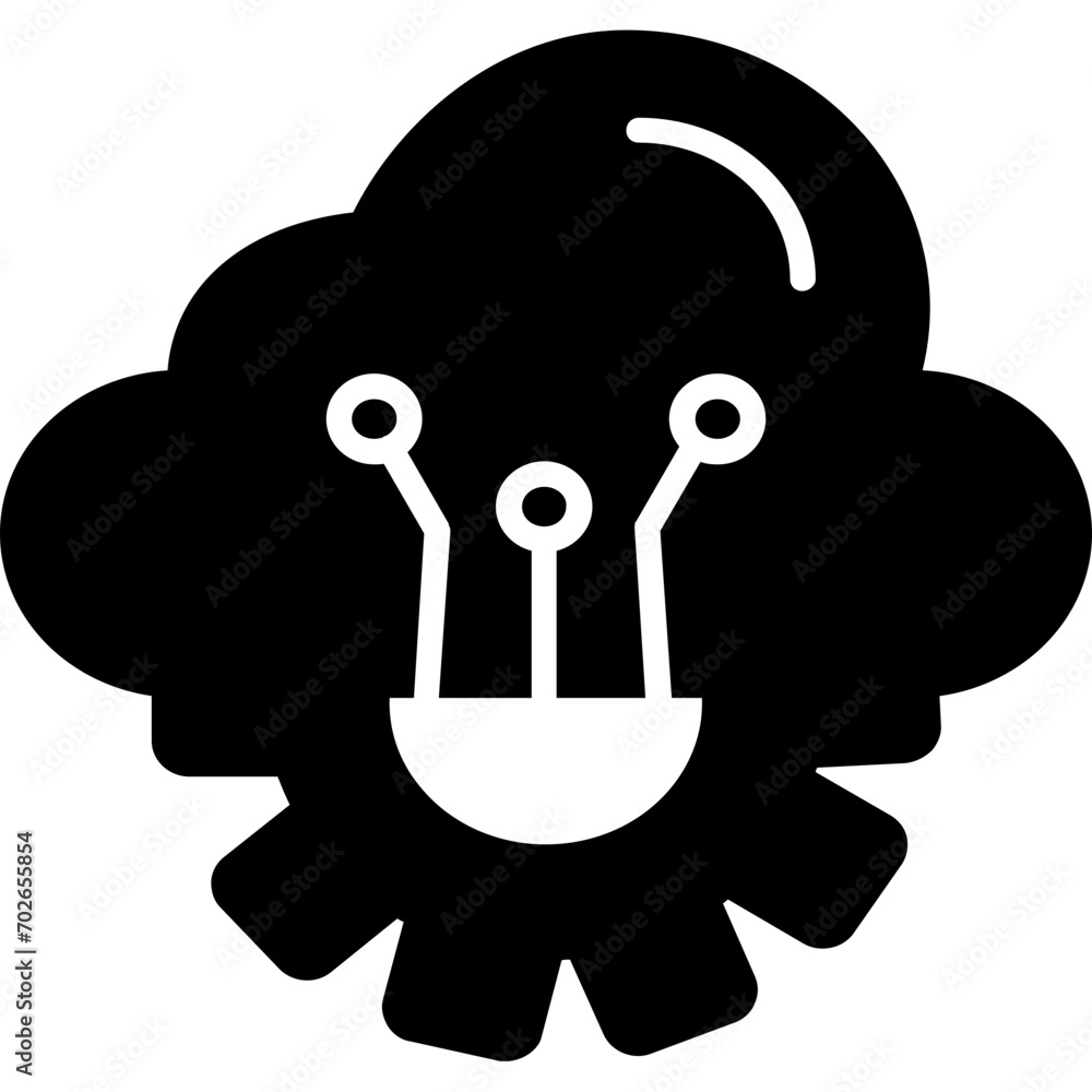 Poster cloud computing icon