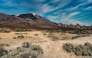 Lava slopes in Teide National Park, Tenerife, Spain
