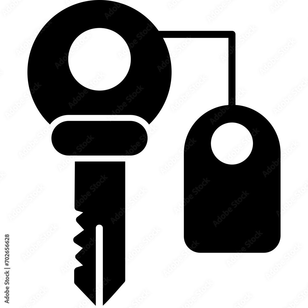 Sticker room key icon