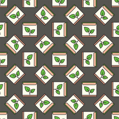 Grow Light vector Phyto Lamp colored seamless pattern