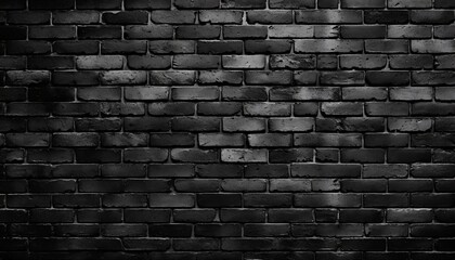 full frame black wall brick background texture