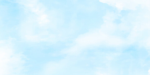 Background with clouds on blue sky. Vector background