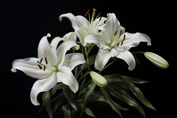 Lilies are white flowers