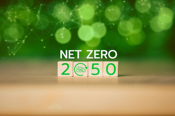 Net zero 2050. CO2 emission reduction. Carbon neutral. Renewable energy-based green businesses can...