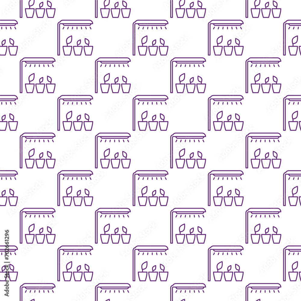 Poster led grow light vector linear seamless pattern