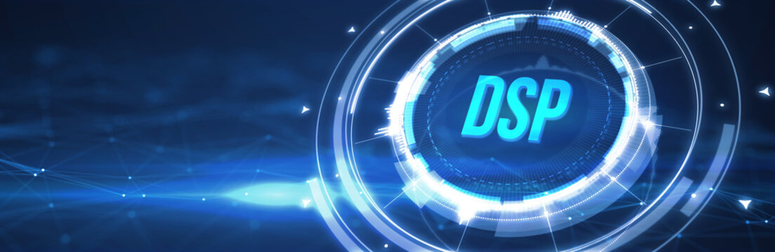 DSP - Demand Side Platform usiness, Technology, Internet and network concept. 3d illustration