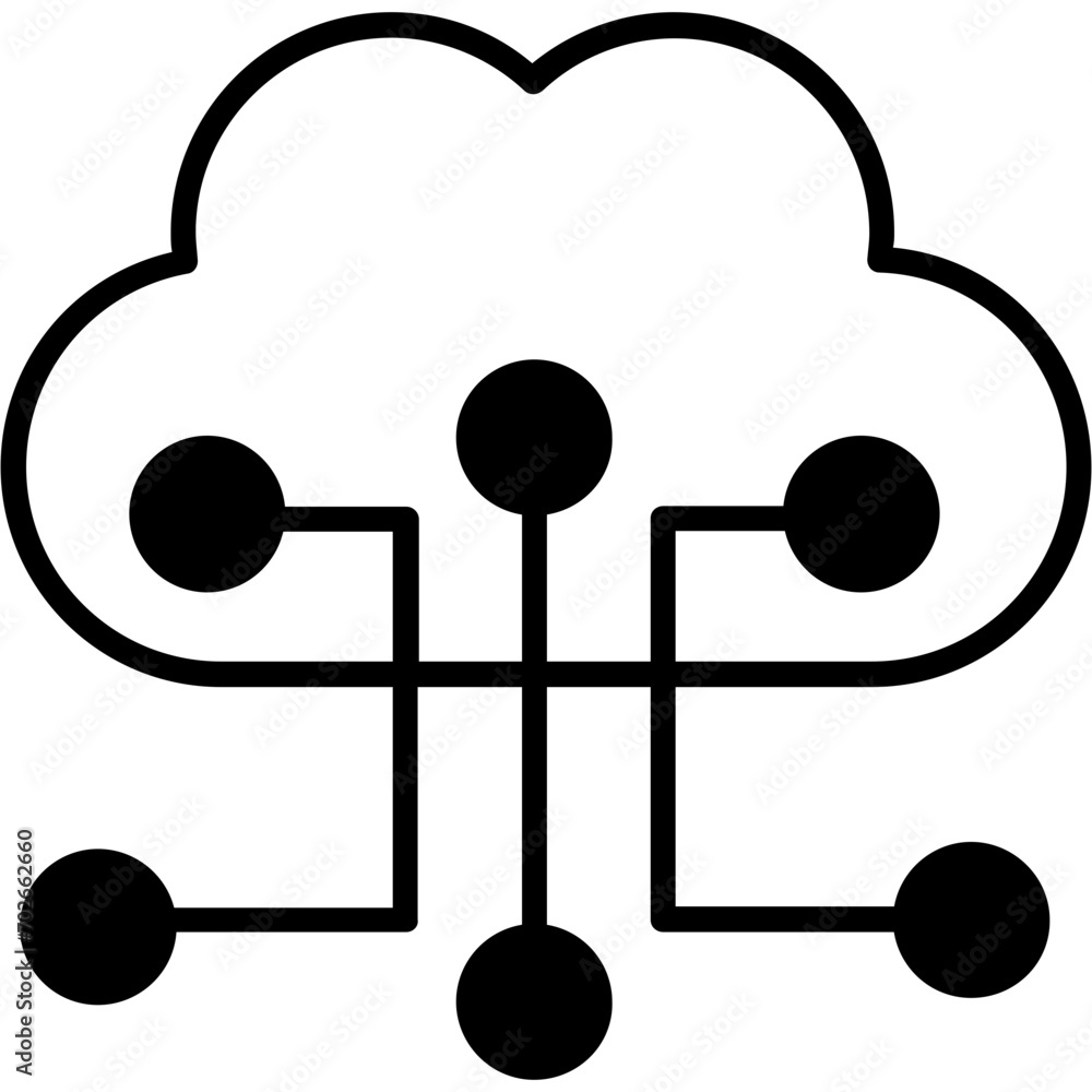 Wall mural Cloud Configuration Icon