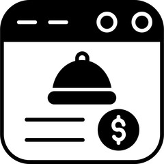 Obraz premium Online Food Order Icon