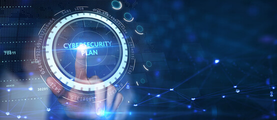 Cyber security data protection business technology privacy concept. CYBERSECURITY PLAN.