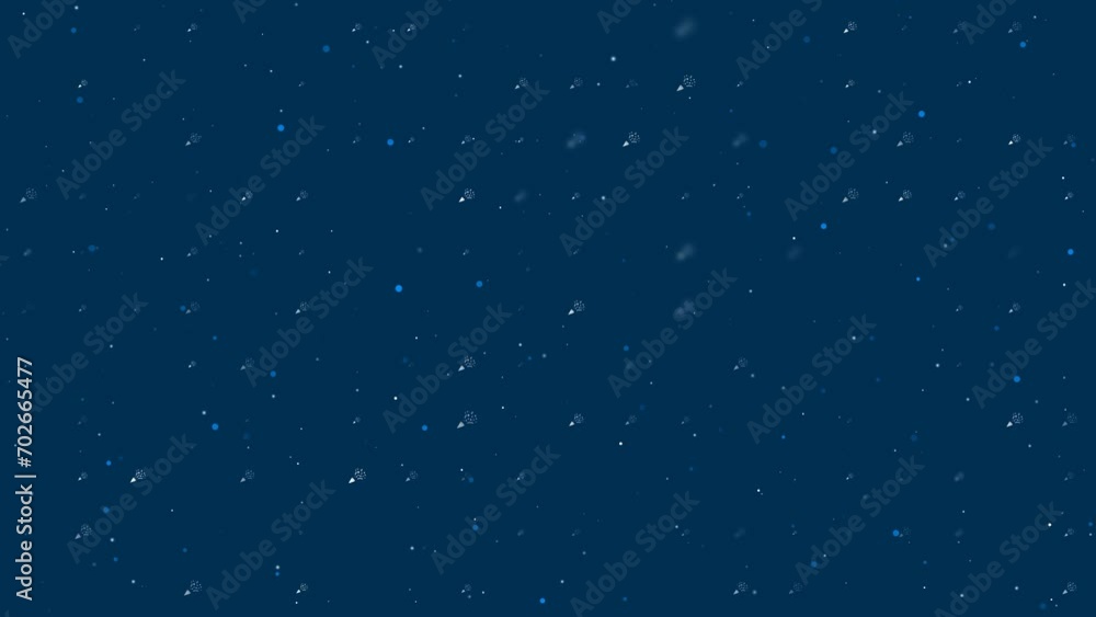 Poster template animation of evenly spaced exploding party poppers of different sizes and opacity. animatio