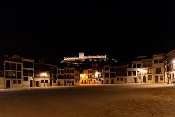 Fototapeta premium details of the buildings of the historic center in the city of Peñafiel, Valladolid, Spain