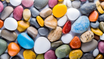 full frame of colorful pebble background