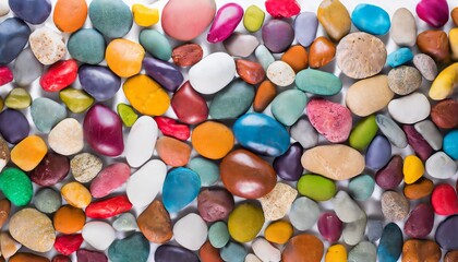 Fototapeta na wymiar full frame of colorful pebble background