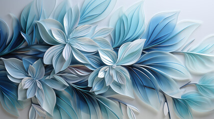 Abstract fractal background with flowers. Digital illustration. Floral pattern for textile, print, wallpapers, wrapping.