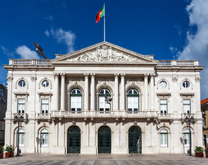 Fototapeta na wymiar Exterior of the Lisbon City Hall (Câmara Municipal de Lisboa) in Lisbon, Portugal, Europe
