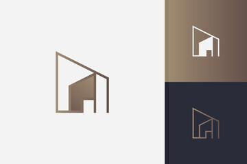 luxury house logo design icon vector template