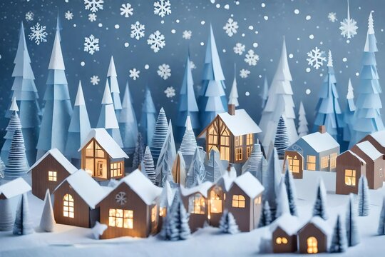 Imagine a paper winter village where residents exchange hand-written paper letters of goodwill during the holiday season