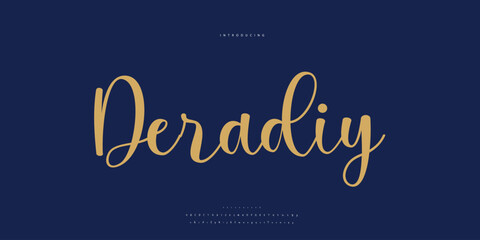 Abstract Fashion font alphabet. Minimal modern urban fonts for logo, brand etc. Typography Calligraphy typeface uppercase lowercase and number. vector illustration
