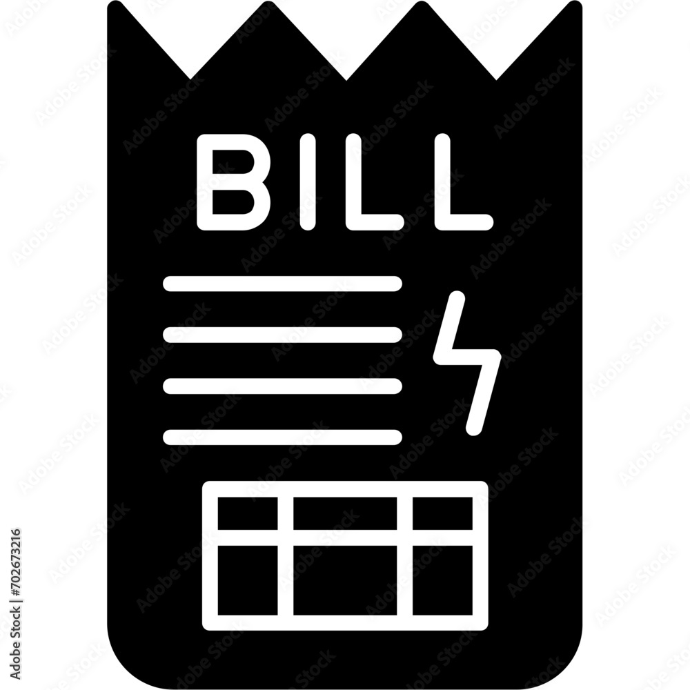 Wall mural Bill Icon