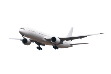 Blank heavy airplane isolated on white background