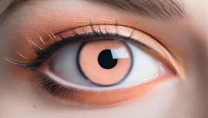 Obraz premium Peach Colored Make-up - Colored Peach Fuzz - Color of the Year 2024