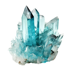 Aquamarine, isolated on transparent background