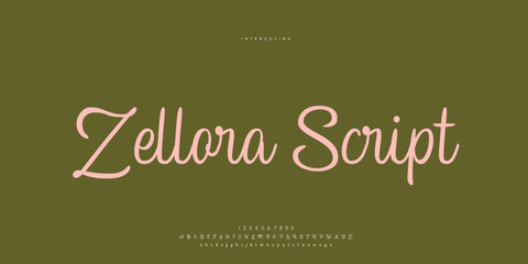 Abstract Fashion font alphabet. Minimal modern urban fonts for logo, brand etc. Typography Calligraphy typeface uppercase lowercase and number. vector illustration
