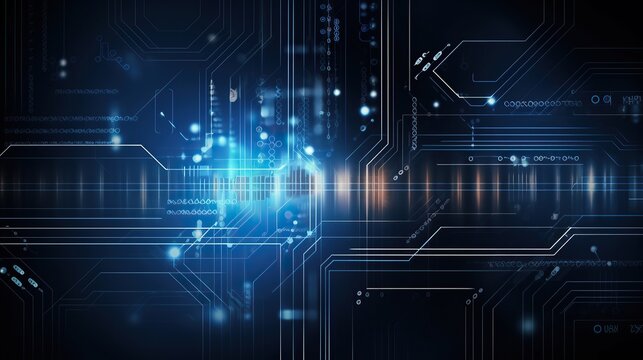 blue eye cyber security concept background,circuit board future technology, abstract high speed digital internet
