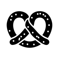 "Design an appealing and detailed vector icon featuring a pretzel, perfect for various applications. Its scalable vector format ensures crispness and versatility in both digital and print media."