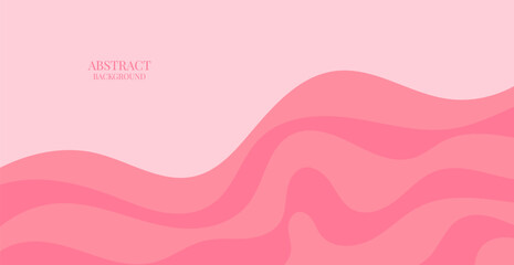 Colorful Pink Wave Lines Pattern Abstract Background. Modern Banner. Valentine's Day Wallpaper. Frame. Vector Illustration
