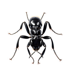 Fototapeta premium Close-up Black ants, isolated on transparent background