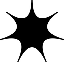 Star geometric shape black icon