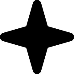 Star geometric shape black icon