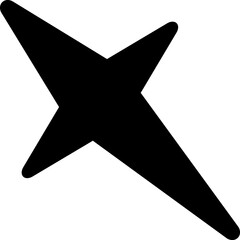 Star geometric shape black icon