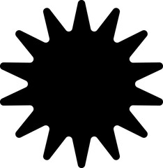 Star geometric shape black icon