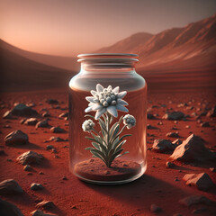 Edelweiss auf dem Mars - obrazy, fototapety, plakaty