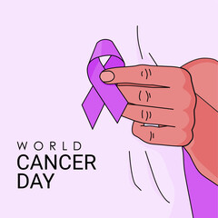 world cancer day poster template vector stock