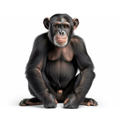 Chimpanzee isolated on white background