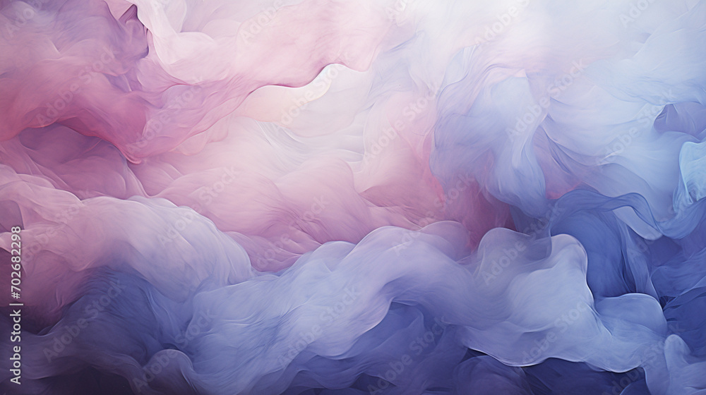 Poster abstract representation of soft hues reminiscent of twilight, portraying a tranquil and mystical col