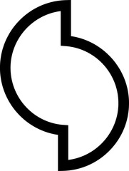 Abstract geometric y2k line black icon