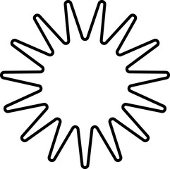 Abstract geometric y2k star line black icon