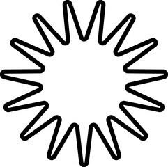Abstract geometric y2k star line black icon