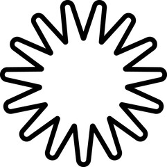 Abstract geometric y2k star line black icon