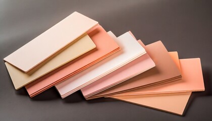 Peach Colored Abstract Harmonic Representation of Swatches- Arrangement of Colors - Colored Peach Fuzz - Color of the Year 2024