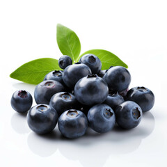 Wild Blueberries isolated on white background