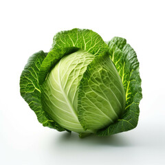 Fototapeta premium Green cabbage isolated on white background